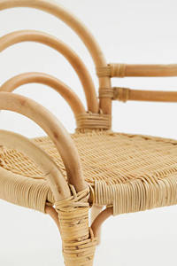 Chaises pour enfants en rotin naturel pour fêtes, mobilier enfant robuste, chaises de salle à manger, accessoires de photographie. - Product Image 2