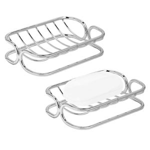 Support à Savon Professionnel 2 Pièces en Acier Inoxydable 304, Porte-Savon de Douche Auto-Drainant avec Éponge Intégrée - Product Image 1