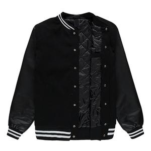 High Quality Women's Varsity Bomber Jacket Wool Body with Genuine Leather Sleeves Stand Collar Letterman Varsity Jacket for Men - Product Image 1