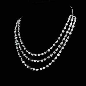Collier en or 14 carats plaqué or, avec diamant de laboratoire certifié par le testeur de diamants, pour une soirée luxueuse - Product Image 1