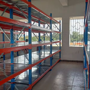 Étagère modulaire extensible robuste compatible avec les chariots élévateurs, revêtement poudré, capacité de 200 m, utilisation industrielle, stockage à domicile ou en garage - Product Image 1