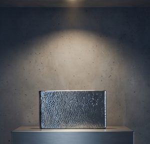 Porte-serviettes en métal texturé martelé rectangulaire, design texturé moulé, pour cuisine et salle à manger, vente en gros - Product Image 1