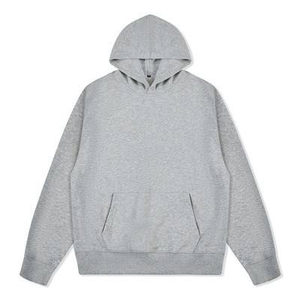 Sudadera con Capucha Extra Grande, Color Sólido, Algodón French Terry, Estilo Casual para Otoño, Diseño con Bolsillos, Corte Regular, para Hombre - Product Image 3