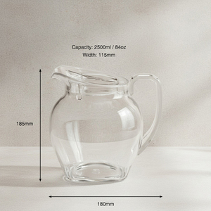 [Holar] Pichet à eau en acrylique de grande capacité (84 oz) de fabrication taïwanaise, clarté similaire au verre, avec couvercle, pour restaurants, mariages, traiteurs - Product Image 3