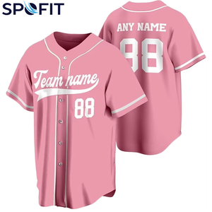 2026 Custom Sublimation Button <b>Baseball</b> Jersey Unisex Short Sleeve Breathable 100% Polyester Sportswear Made in Pakistan - Product Image 1