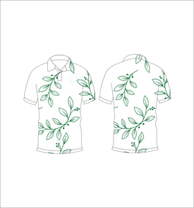 Polo con estampado de hojas verdes minimalistas para hombre, camiseta de golf informal de manga corta a la moda de verano - Product Image 6