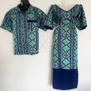 Conjunto de Pareja Personalizado, Vestidos Puletasi Samoanos Polinesios, Vestido Hawaiano Personalizado para Mujer - Product Image 5