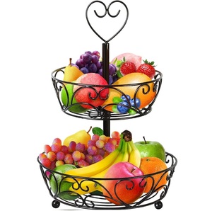 Panier à fruits en fer de qualité supérieure pour la décoration de table de mariage ou de maison, article décoratif de table, ustensile de cuisine, design élégant - Product Image 6