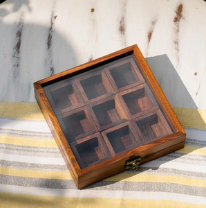 Wood Spice <b>Box</b> With Acrylic Lid Kitchen Seasoning Organizer Durable Wooden Container Spice <b>Box</b> - Product Image 1