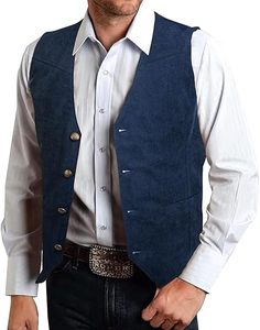 Chaleco de Cuero Genuino de Grado A para Hombre, Estilo Motero Vintage, para Conducir en la Calle o en el Club - Product Image 1