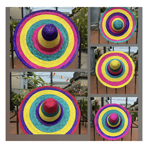 Chapeau mexicain en paille, fabriqué à partir de fibres de paille tissées pour la protection solaire, les activités de plein air et la mode estivale, fabriqué au Vietnam. - Product Image 6