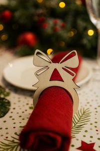 Eco-Friendly American Style Napkin Ring <b>Red</b> <b>Bow</b> Design Custom Width Durable Novelty Style Table Decoration Holiday Party - Product Image 1