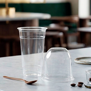 Transparent PP <b>Plastic</b> <b>Cup</b> With Dome Lid 12oz 16oz For Cold Coffee Milk Tea Beverage Round Disposable <b>Cup</b> - Product Image 2