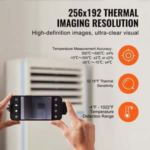 กล้องถ่ายภาพความร้อนอินฟราเรดไร้สายความละเอียดสูง 256 X 192 IR รองรับแอนดรอยด์และไอโอเอส-ไวไฟ วิชวล - Product Image 4