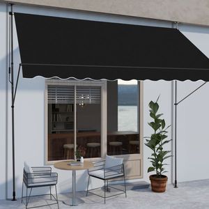 Toldo Retráctil Negro con Dimensiones de 118.1''D x 59.1''W x 78.7''H a 118.1''H - Product Image 3