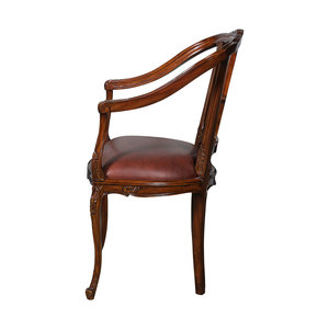 Silla de Comedor Ergonómica Clásica de Madera con Asiento Tapizado en Cuero, Muebles Elegantes para Comedor, Hogar, Oficina, Restaurante, Hotel - Product Image 2
