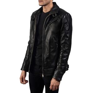 Meilleure vente Veste de moto en cuir d'hiver pour homme personnalisée Style rue support confortable Impression de logo personnalisé Service OEM - Product Image 3