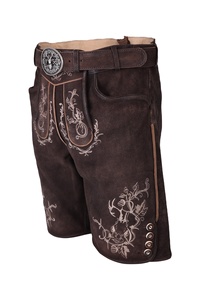 Nouvelles LEDERHOSEN bavaroises ANTIK TRACHTEN pour hommes, LEDERHOSE courtes pour l'Oktoberfest - Product Image 2