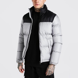 Trendy <b>Winter</b> Men Quilted Cotton-padded Jacket Stand-collar <b>Thick</b> Polyester Lining Fashionable Zipper Windproof Puffer <b>Coat</b> - Product Image 1