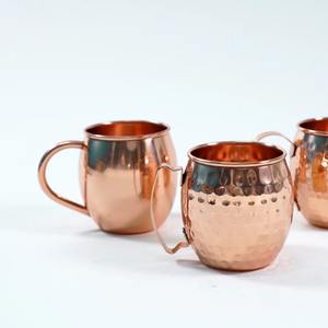 Taza de Cobre Puro con Acabado Pulido, Taza de Cobre Hecha a Mano para Cerveza, Vajilla de Cobre Premium para Bar y Cocina por Madiha Art and Crafts - Product Image 3