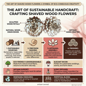 Flores de Madera Sola Naturales Ecológicas, Decoración Botánica Hecha a Mano y Sostenible para Bodas DIY y Ramos Eternos - Product Image 6