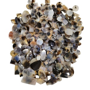 Agate de Sajar dendritique naturelle de haute qualité, cabochon certifié par un tiers, forme mixte, pendentif de bijoux, pierre 20-45 mm 8-12 g - Product Image 5