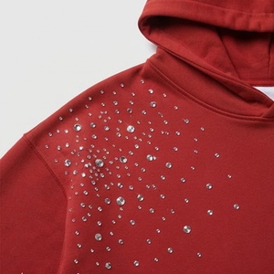 Conjunto de Sudadera y Pantalones con Pedrería Personalizada, Adornado con Cristales Brillantes, Precio al por Mayor, Conjuntos de Sudadera con Pedrería para Hombre - Product Image 5