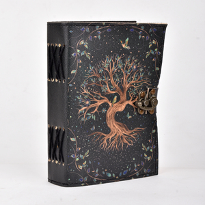 <b>A5</b> Tree of Life <b>Diary</b> Notebook 100 Pages Vintage Nature Design Lock Journal Aesthetic Durable Writing Book Luxury Cover Elegant - Product Image 2