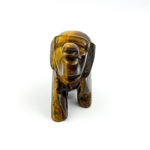 Figura de Elefante Tallada a Mano en Piedra Natural Ojo de Tigre, Protección, Confianza, Decoración Feng Shui, Venta al Por Mayor - Product Image 6