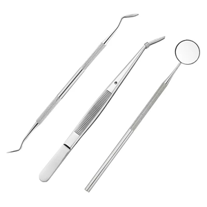 Kit de Herramientas Básicas para Estudiantes de Odontología, Kit de Diagnóstico de Acero Inoxidable, Espejo Bucal, Sonda Periodontal - Product Image 5