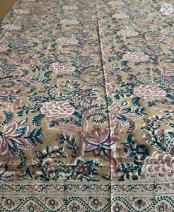 Cotton <b>Table</b> <b>Cover</b> Pink Blue Floral Printed Tablecloth Traditional Botanical Design Decorative <b>Dining</b> <b>Table</b> <b>Cover</b> - Product Image 4