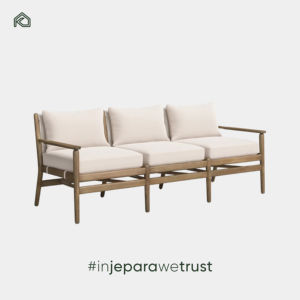 Conjunto de Sofás de Jardín de Madera de Teca Sólida, Hechos a Mano, Ecológicos, Resistentes a la Intemperie, para Exteriores, Patio, Hotel, Parque, Sala de Estar - Product Image 1