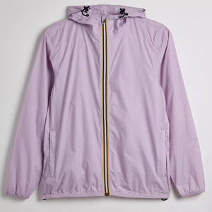 Custom Logo Full Zip Up Women Cropped Color Block Waterproof Nylon <b>Windbreaker</b> Jacket For Ladies <b>Vintage</b> - Product Image 2