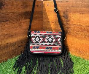 Nouveau fait à la main Offre Spéciale Jacquard daim cuir frange sac à bandoulière multi-usage nouveau Design Vintage sac à bandoulière pas cher taux produit en vrac - Product Image 2