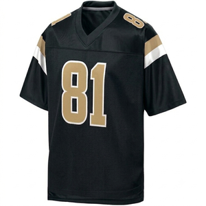 Maillot de football américain en polyester à manches courtes respirant imprimé grande taille pour vêtements de football - Product Image 2