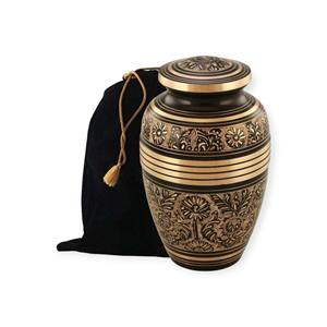 Blue <b>Stone</b> Texture Cremation Urn with Silver Lid for Classic Adult <b>Memorial</b> Ashes Storage - Product Image 3