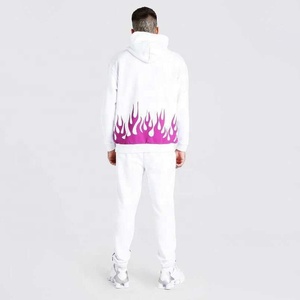 Custom Vendor Bulk Men's Printed <b>Hooded</b> Pullover Track Suit Sublimated 3D Design Half <b>Zip</b> Hood Casual Street Wear Sweat Suit - Product Image 5