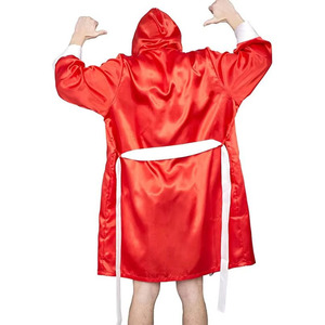 เสื้อคลุมชกมวยขายดีอันดับต้นๆ สำหรับผู้ชายและผู้หญิง คุณภาพสูง มีฮู้ด ผลิตตามสั่ง ระบายอากาศได้ดี โพลีเอสเตอร์ 100% สีและขนาดตามสั่ง - Product Image 3