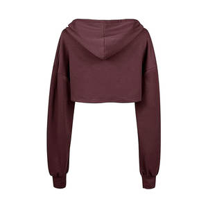 Sudaderas cortas de alta calidad, transpirables, antipilling, de corte ajustado para mujer, diseño personalizado, sudaderas cortas para mujer. - Product Image 2