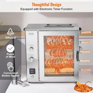Macchina a Grill Shawarma a 5 corde con griglia verticale a Gas a 2 fuochi girarrosto forno per cottura commerciale di pollo - Product Image 5