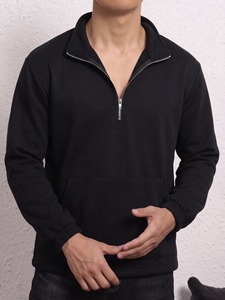 Custom Best Selling Breathable <b>Men</b> Half Zip <b>Sweatshirts</b> In Stock Low Price <b>Men</b> Half Zip <b>Sweatshirts</b> Pocket Design Regular Fit - Product Image 2