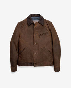 Veste en cuir véritable marron pour homme, col rabattu, coupe classique, style décontracté, tendance automne - Product Image 6