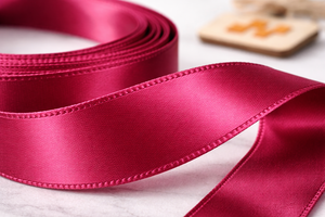 Neelkamal Industries 25mm <b>Red</b> Satin <b>Ribbon</b> 100% Polyester Shrink-Resistant Single Face Decorative Trim for Gift Wrapping - Product Image 6