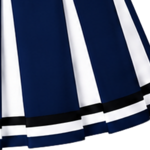 Jupe plissée bleu marine pour femme, uniforme de cheerleading, tenue de danse pour équipe, vêtement de performance avec motif rayé - Product Image 5