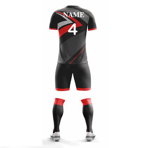 Tenues de sport personnalisées grande taille à motif imprimé, maillots de football à manches courtes, kits de sport, uniformes de basketball et de football - Product Image 2