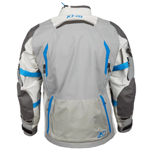 Klim Men's Waterproof Breathable Windproof Thick Motorcycle Jacket Grey Blue Stand Collar <b>Covered</b> <b>Button</b> Closure Winter Moto - Product Image 4