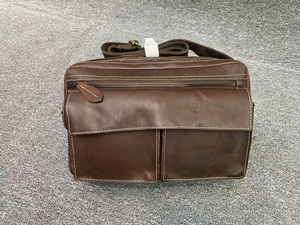 Ando <b>Bag</b> Men's Vintage Genuine Cowhide Leather Crossbody <b>Bag</b> with Multiple Zipper <b>Compartments</b> and Adjustable Strap - Product Image 3