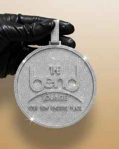 Pendentif cercle personnalisé entièrement serti de pierres, en argent 925, style Hip Hop, breloques de luxe, pendentif Moissanite, bijoux de rappeur pour hommes - Product Image 2