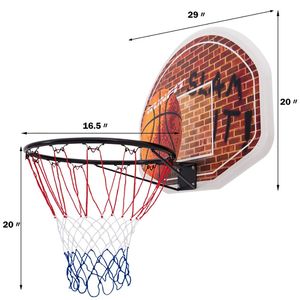 Tabellone da basket a parete con canestro e 2 reti per interni - Prodotto sportivo - Product Image 5