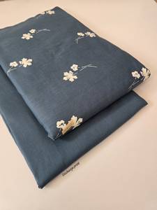 Ensemble de tissu denim peigné tissé imprimé respirant non cousu |   Coton 60S60S |   Vêtement en tissu d'ameublement |   Poids moyen 5m Top + - Product Image 4